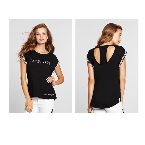 Guess Embellished Muscle Terry Top - Picture 3 of 14